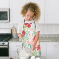 thumbnail image 4 of Pioneer Flower Floral Print Pattern Kids Aprons for Girls and Boys,Adjustable Neck Strap Toddler Aprons for Kids Cooking Baking, 4 of 7