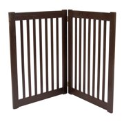 32" Highlander - 2 Panel Free Standing Wood Pet Gate - Artisan Bronze