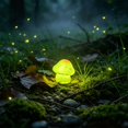 thumbnail image 4 of Diceymbol Mini Glow in The Dark Mushroom Figurines 3 Pcs Flocked Resin Fairy Garden Decor 1 Inch, 4 of 7