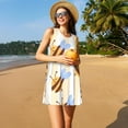 thumbnail image 7 of Bixox A Bee Print Women's Sleeveless A-Line Dress with Pockets, Casual Knee-Length Tank Dress for Summer-3X-Large, 7 of 7