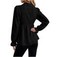 thumbnail image 4 of Tqcoqu Womens Babydoll Peplum Tops Button Up Business Casual Blouse Shirt, Tummy Control Dressy Casual Going Out Blouses,Women's,Size S-XXL, 4 of 6