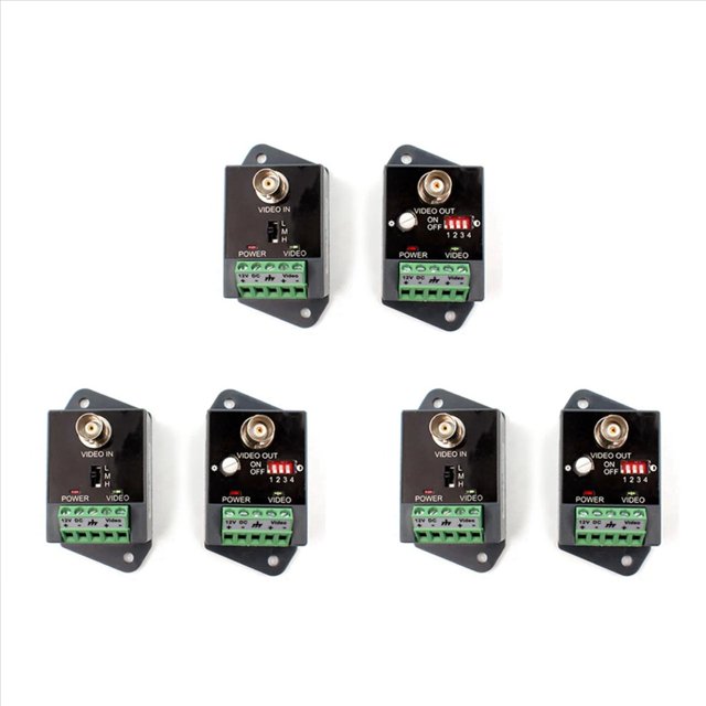 3X Balun de VíDeo Activo de un Solo Canal para Transceptor de VíDeo HD Activo CCTV HD-TVI CVI AHD