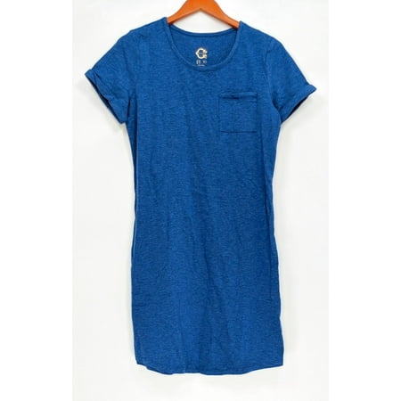 C. Wonder Dress Sz XS Essentials T-Shirt style Pocketed Blue