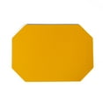 thumbnail image 2 of 1 Pc Reversible Placemats, Faux Leather Heat Resistant Placemats Washable Table Mats Wipeable Place Mats for Dining Table Wedding Coffee Shop Decoration, 5.51x3.94 Inch, Yellow, 2 of 9