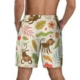 thumbnail image 3 of Kdxio Monkeys In The Jungle Print Men'S Swim Trunks With Compression Liner 7 Inch Inseam Quick Dry Swim Shorts, 3 of 7