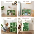 thumbnail image 6 of Mifurn 5-Cube Storage Organizer Bookcase, Bookshelf, Light Green, 6 of 9