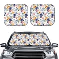 thumbnail image 2 of Daiia Lilies Flowers 2PCS Car Windshield Sun Shade, Foldable Sun Shield for Car Front Window, Auto Sun Blocker Visor Protector Universal for Truck SUV Pickup-Large, 2 of 7