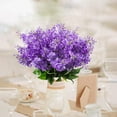 thumbnail image 4 of Morttic 6Pcs Artificial Fake Silk Wisteria Flowers, Faux Hyacinth Flowers for Home Garden Outdoor Cemetery Grave Fences Spring Summer Decor Floral Arrangements, Purple, 4 of 9