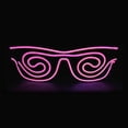 thumbnail image 2 of LINLIN LED Light Up Glasses, Neon Glasses LED Spiral Light Glasses Adjustable Flash Glasses with Wired Control Battery Case for Halloween Christmas Party, 2 of 5