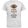 thumbnail image 1 of Keep Calm Game Time Football White Adult T-Shirt, 1 of 1