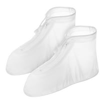 FRCOLOR Waterproof Shoe Cover Shoes Covers Coat Rain Poncho Ponchos for Adults Man White