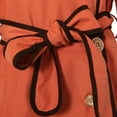 thumbnail image 5 of Richie House Girls' Orange Flared Top Coat with Chocolate Trim RH0936-4/5, 5 of 7