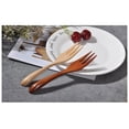 thumbnail image 5 of Wooden Fork Kitchen Cooking Utensil Tools Tasting Cooking Carving Grilling Tableware Wood Meat Fork for Desserts Salad Household Gifts 6PCS, 5 of 8