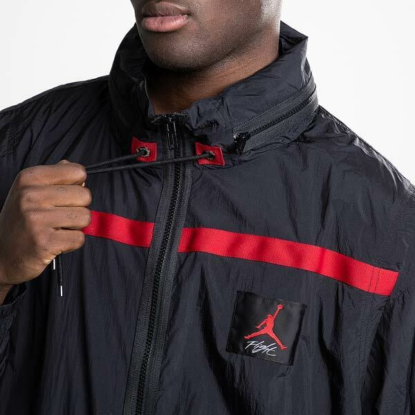 black and red jordan windbreaker