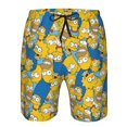 thumbnail image 4 of Men's The Simpons (1) Quick Dry Summer Swim Trunks Board Shorts Beach Bathing Suit Large, 4 of 9