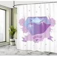 thumbnail image 5 of Ambesonne Girl Slogan Shower Curtain, Wording with Diamond, 69"Wx70"L, Lavender Violet, 5 of 5