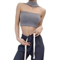 thumbnail image 2 of Lucakuins Chaleco de punto para mujer, sin mangas, cuello halter, sólido, ajustado, top corto de verano para fiesta de club Lucakuins  moda, 2 of 9