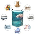 thumbnail image 6 of Daiia Flowers in Glass Vase Round Laundry Basket with Handles Thickened Waterproof Circular hamper,Dirty Clothes Storage Basket for Bedroom,Bathroom,College Dorm-Small, 6 of 8
