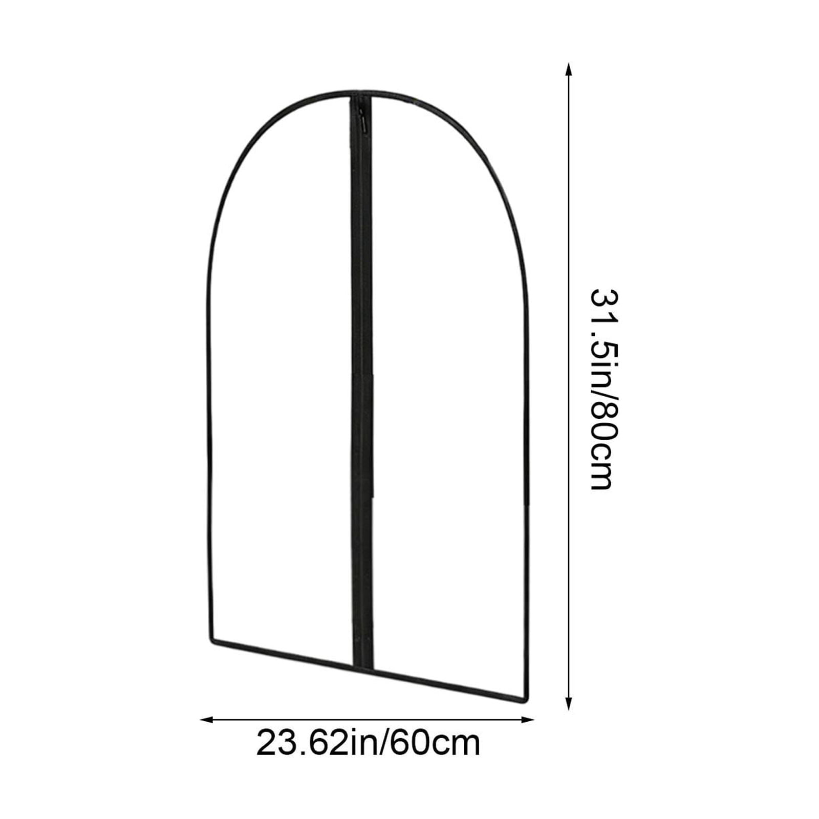 Lunxisen 5 Pcs Garment Bag Plastic Garment Bags with Zipper Hanging Clothes Cover Dress Bag for Suits, Coats Closet(S)