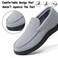 thumbnail image 4 of CHICVOMEY Men's Suede Moccasin Slippers with Faux Fur Lining - Indoor Outdoor Winter House Shoes Slip-On Slippers, 4 of 10