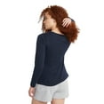 thumbnail image 4 of Hanes Women's Long Sleeve Cotton T-Shirt, Sizes XS-5X, 4 of 6