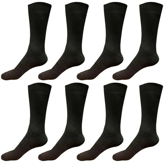 B&Q 8 pairs Mens Breathable Comfortable Cotton Soft Fashion Casual Classic Crew Business Dress Socks Over the Calf Size 9-11 10-13