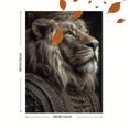 thumbnail image 3 of Crowned King Lion Canvas Print, Majestic Animal Ready To Hang Luxury Home Bedroom Living Room Wall Decor Art, 3 of 8