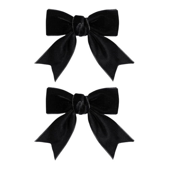 Velvet Bow Hair Clips Set of 2, Sweet Style Bow Barrettes for Women Girls, Soft Fabric Hair Accessories for Daily Party Hairstyle Decor