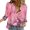 506_Hot Pink, variant on Button Up Shirts Women Womens V Neck Roll Up Sleeve Down Blouses Tops White Spring Tops XL