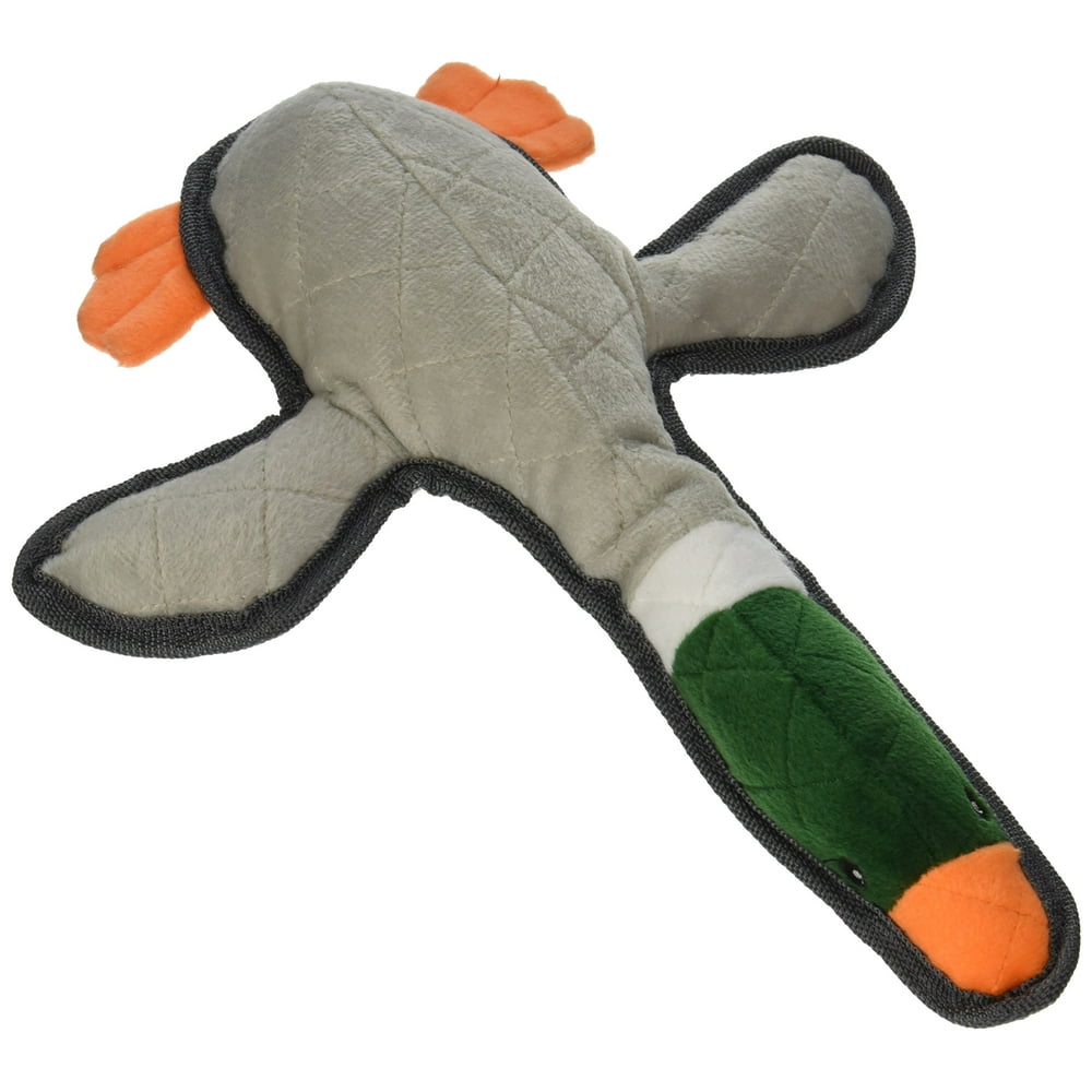 petlou bite me mallard duck soft durable squeaker floats interactive