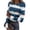 Blue, variant on Christmas Women's Shirts Christmas Printed Crew Neck Thumb Hole Cuffs T‑shirt Long Sleeve Pullover Tops Stretchy Fashion Autumn Daily Blouses Multicolor 3XL