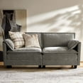 thumbnail image 4 of 74" Modern 2-Seater Sofa Loveseat with Dual-Layer Cushions and Storage Light Gray, 4 of 8