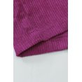 thumbnail image 4 of ABPHQTO Abrigo camisero de pana morado de manga larga con botones para mujer, 4 of 5
