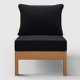 thumbnail image 3 of WestinTrends Avalon Outdoor HDPE Deep Seating Modular Armless Patio Chair with Patio Cushions, Teak/Black, 3 of 13