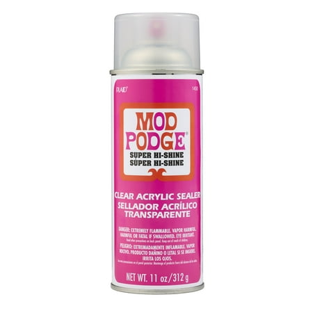 Mod Podge Acrylic Sealer  Super High Gloss Finish  Clear  11 fl oz