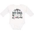 thumbnail image 3 of Inktastic My Oma Loves Me Grandchild Girls Long Sleeve Baby Bodysuit, 3 of 5
