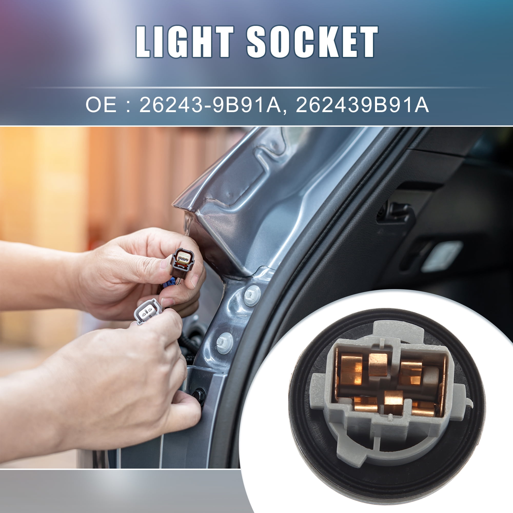 Unique Bargains Turn Signal Light Bulb Socket 262439B91A for Nissan Altima 09-22