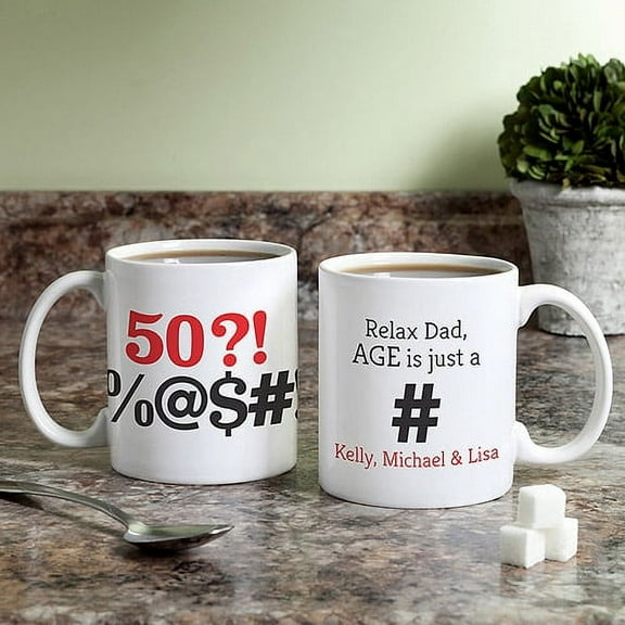 Personalized Age Is Just A # Mug