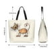 thumbnail image 5 of Balery Brown Cat Cartoon Bolsa Tote Estilo Estético con Cremalleras, Bolsa de Hombro, Bolsa de Compras Grande y Plegable, 5 of 8