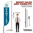 thumbnail image 3 of Dentist Sign feather flag Pole kit for Outdoor by Mavis | 15 FEET Tall Polyester Banner Flag Pole Mount with Cover | HD Print Swooper Flags to Promote Medicine | Made in USA, 3 of 7