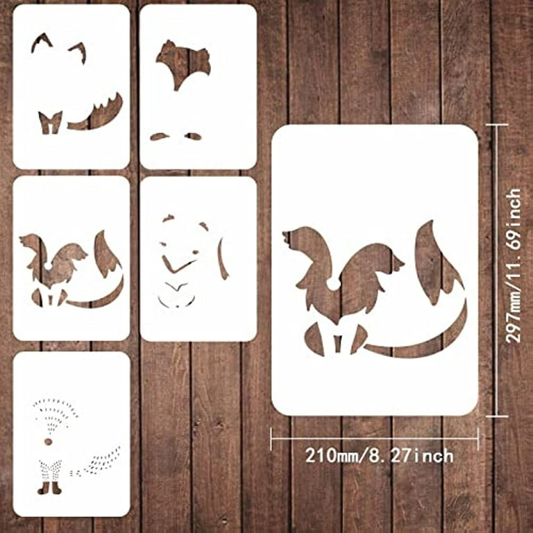 Stencil For Painting Reusable Fox Animal Stencils Template - Temu