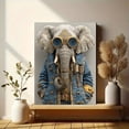 thumbnail image 6 of Elephant with Sunglasses Jacket Canvas Print, Urban Jungle Animal Art, Fashion Lover Wall Decor & Gift, 6 of 8