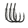 thumbnail image 3 of 25pcs/set Carp Fishing Hook with Spring Ring Barbed Swivel Explosion Hooks Jig, 3 of 8