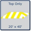 Party Tents Direct 20' x 40' Outdoor Wedding Canopy Event Tent Top ONLY, Yellow