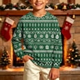 thumbnail image 2 of BLVB Kids Ugly Christmas Sweater Girls Boys Holiday Pullover Crewneck Long Sleeve Tops Knitwear for Aged 5-15 Years(Green,11-12 Years), 2 of 7