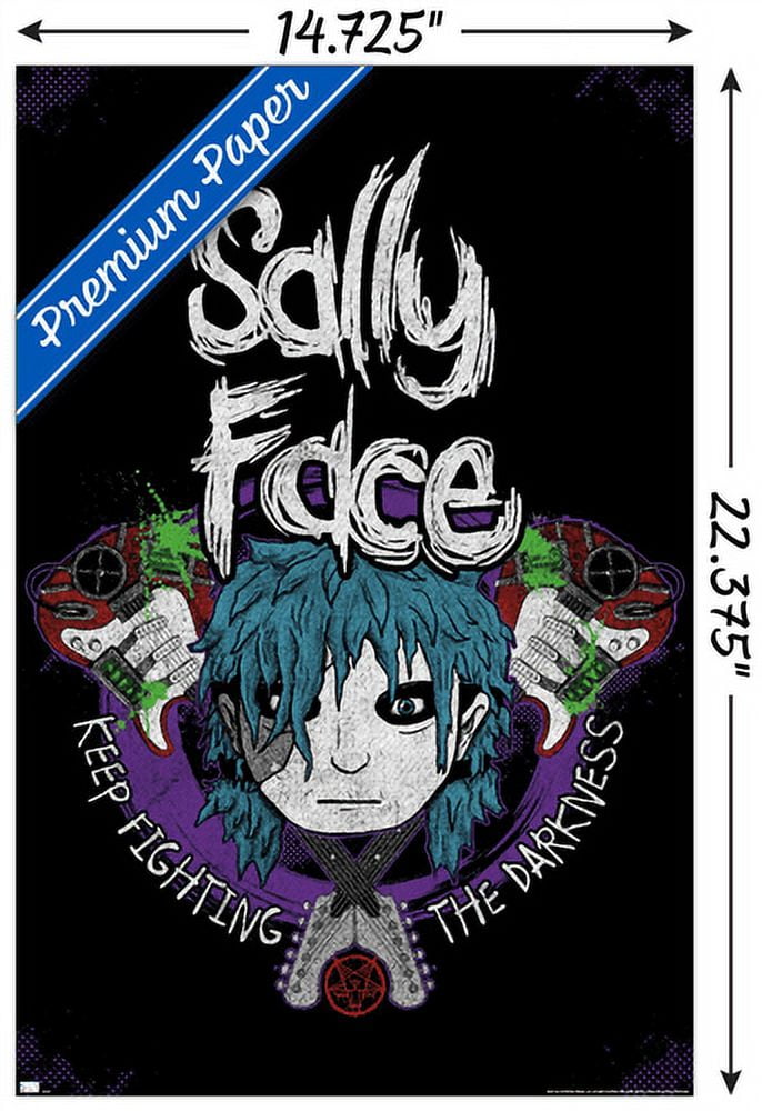 Sally Face - Crossed Guitars Wall Poster, 22.375