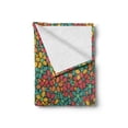 thumbnail image 2 of Gerber Daisy Soft Flannel Fleece Blanket, Retro Colored Doodle Style Blossoms Groovy Hippie Concept Peace and Love Theme, Cozy Plush for Indoor and Outdoor Use, 50" x 70", Multicolor, by Ambesonne, 2 of 6