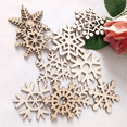 thumbnail image 5 of SHIMELE 10pcs Wooden Snowflake Decorations, Tree Ornaments, DIY Crafts, for Wedding and Christmas, 5 of 6