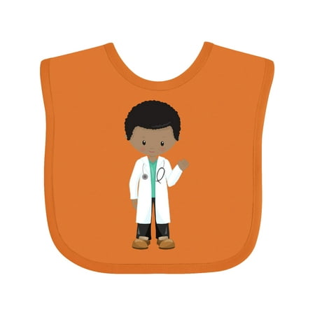 

Inktastic African American Boy Doctor Lab Coat Medicine Gift Baby Boy Bib