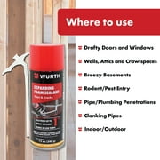 (4 pack) Würth 12 oz Expanding Foam Sealant for Gaps and Cracks up to 1 Inch - Insulating Spray Foam